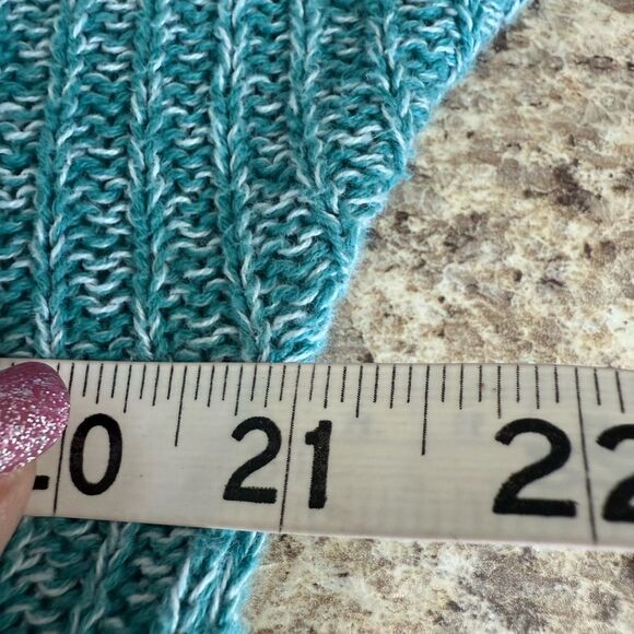 Loft Blue and White Sweater Top Size Medium - Picture 4 of 9